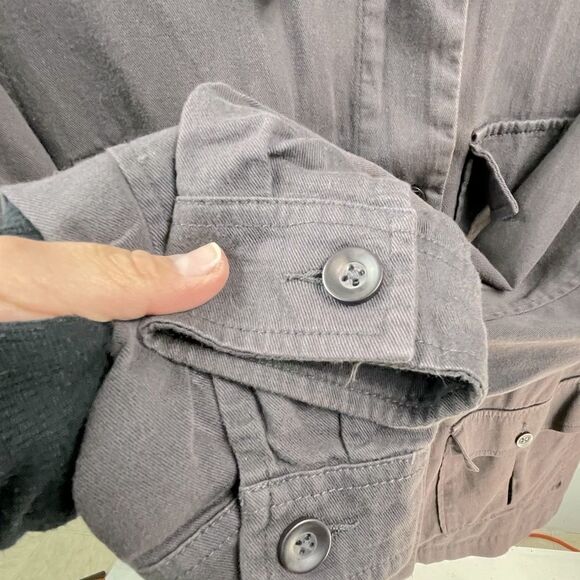 FOREVER 21+ plus size OX Blazer Brown/maroon button down   cargo shirt. - Picture 6 of 7